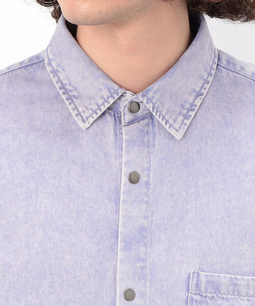 硫化染めデニム／インディゴ染めデニムシャツ（シャツ/ブラウス）｜Purple&Yellow（パープルアンドイエロー）