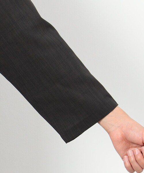 COMME CA ISM(コムサイズム)の「【セットアップ対応】ファンクショナル リネンライク ノーカラージャケット(ノーカラージャケット・メンズ・ブラック/カーキ・L/M)」の11枚目の写真