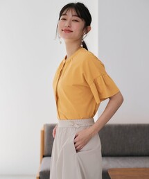 汗ジミ防止加工カット ブラウス