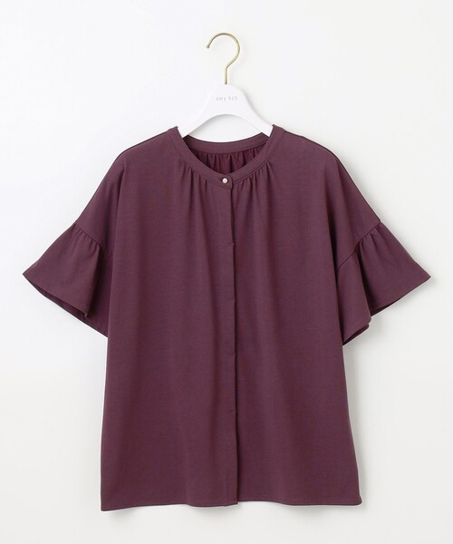ANY SIS(エニィスィス)の「汗ジミ防止加工カット ブラウス(Tシャツ/カットソー・レディース・パープル系/ライトグリーン系/アイボリー系/ブラック系/イエロー系・4)」の15枚目の写真