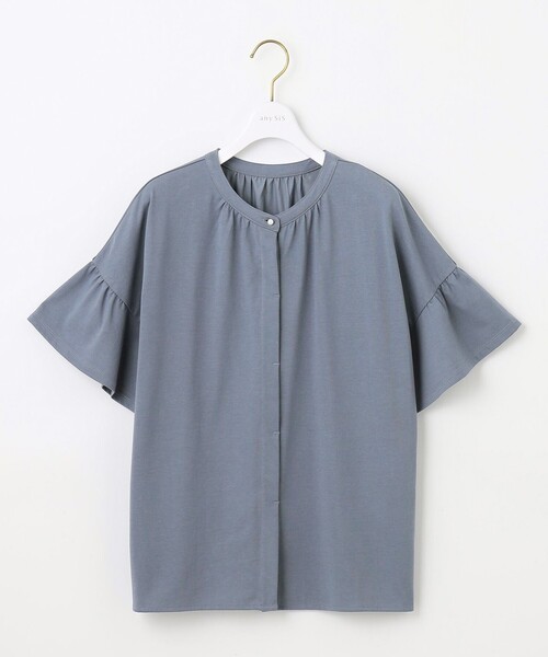 ANY SIS(エニィスィス)の「汗ジミ防止加工カット ブラウス(Tシャツ/カットソー・レディース・パープル系/ライトグリーン系/アイボリー系/ブラック系/イエロー系・4)」の16枚目の写真