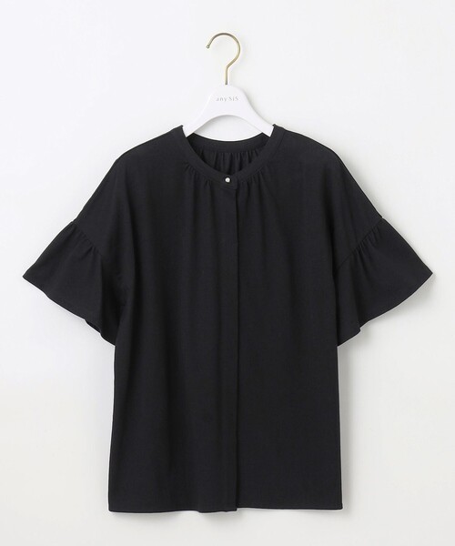 ANY SIS(エニィスィス)の「汗ジミ防止加工カット ブラウス(Tシャツ/カットソー・レディース・パープル系/ライトグリーン系/アイボリー系/ブラック系/イエロー系・4)」の17枚目の写真