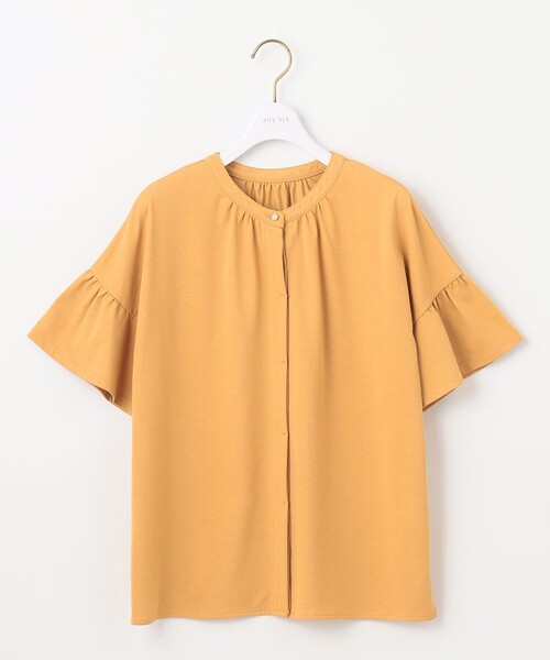 ANY SIS(エニィスィス)の「汗ジミ防止加工カット ブラウス(Tシャツ/カットソー・レディース・パープル系/ライトグリーン系/アイボリー系/ブラック系/イエロー系・4)」の19枚目の写真