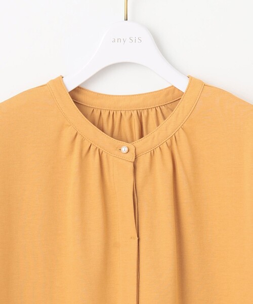 ANY SIS(エニィスィス)の「汗ジミ防止加工カット ブラウス(Tシャツ/カットソー・レディース・パープル系/ライトグリーン系/アイボリー系/ブラック系/イエロー系・4)」の21枚目の写真