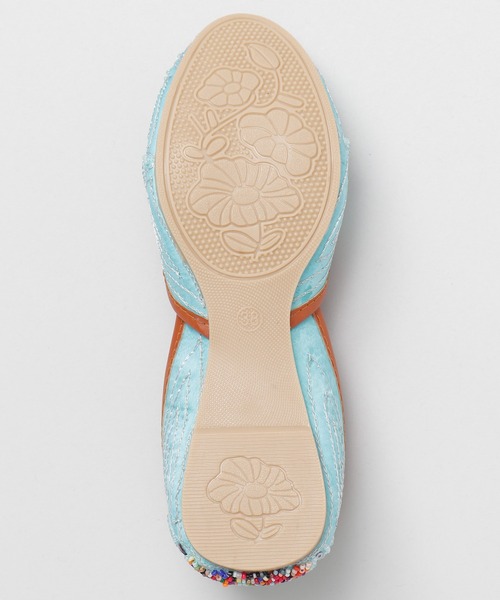 チャイハネ（チャイハネ）の「【チャイハネ】ビーズジュッティ（パンプス・レディース・ブラック/ブルー/ホワイト/ベージュ/イエロー・23.5/24.5）」の20枚目の写真