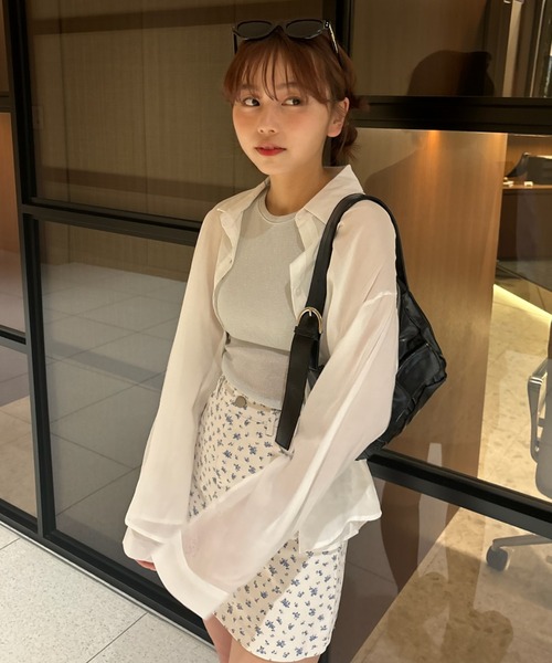 Birthday room(バースデイルーム)の「シアーカラーシャツ / sheer color shirt(シャツ/ブラウス・レディース・イエロー/ホワイト/ピンク・FREE)」の18枚目の写真