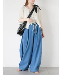 ehka sopo | サイドタックデニムパンツ(デニムパンツ)