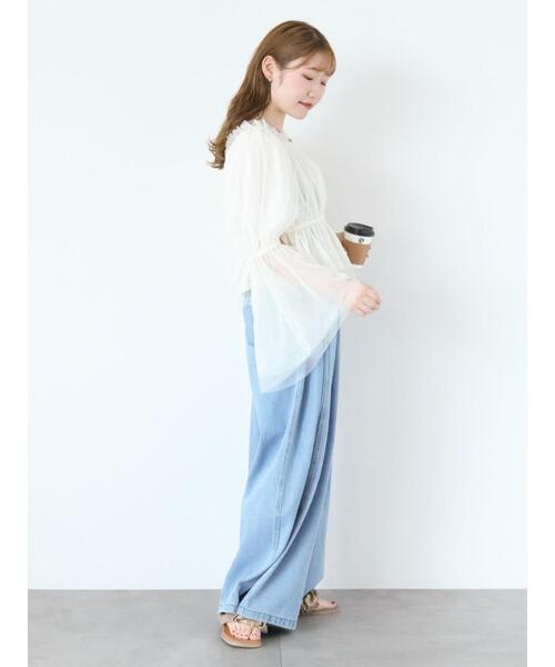 ehka sopo(エヘカソポ)の「サイドタックデニムパンツ(デニムパンツ・レディース・ブルー/グレー/サックスブルー・F)」の22枚目の写真