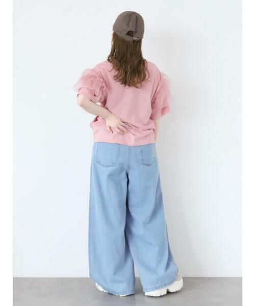 ehka sopo(エヘカソポ)の「サイドタックデニムパンツ(デニムパンツ・レディース・ブルー/グレー/サックスブルー・F)」の14枚目の写真