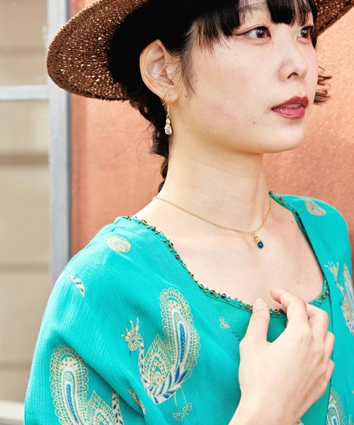 チャイハネ（チャイハネ）の「【チャイハネ】メリティアネックレス（ネックレス・レディース・クリア/ターコイズブルー/ブラック/グリーン/レッド/パープル/オレンジ・FREE）」の11枚目の写真