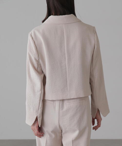 FREE'S MART（フリーズマート）の「気流染めショート丈ダブルジャケット（テーラードジャケット・レディース・ベージュ/ホワイト/グレー・SMALL/MEDIUM）」の12枚目の写真