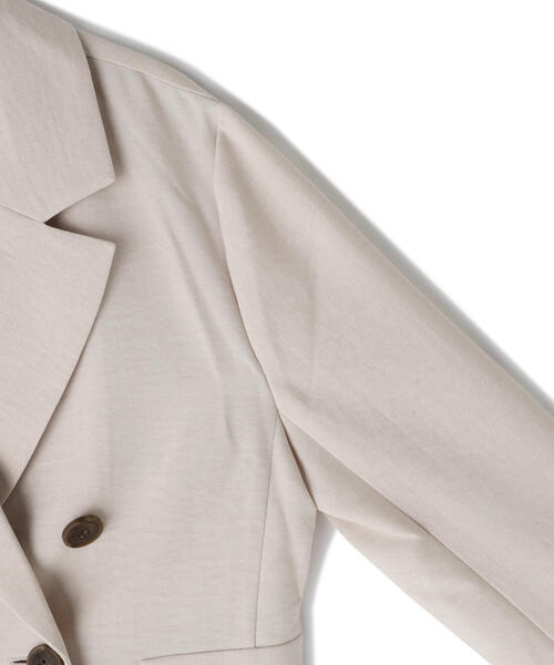 FREE'S MART（フリーズマート）の「気流染めショート丈ダブルジャケット（テーラードジャケット・レディース・ベージュ/ホワイト/グレー・SMALL/MEDIUM）」の15枚目の写真