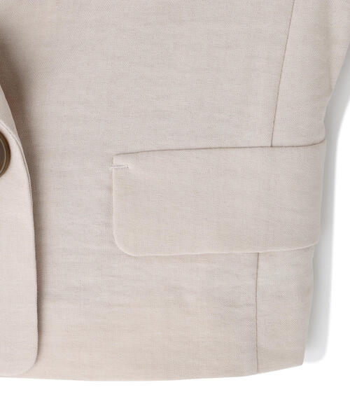 FREE'S MART（フリーズマート）の「気流染めショート丈ダブルジャケット（テーラードジャケット・レディース・ベージュ/ホワイト/グレー・SMALL/MEDIUM）」の17枚目の写真