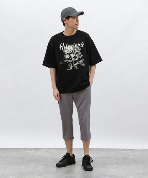 LAKOLE（ラコレ）の「ラインフラワープリントＴ / 122077（Tシャツ/カットソー・メンズ・ホワイト/ブラック/ブルー・X-LARGE/LARGE/MEDIUM）」の5枚目の写真