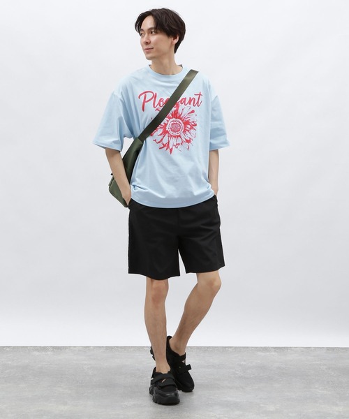 LAKOLE（ラコレ）の「ラインフラワープリントＴ / 122077（Tシャツ/カットソー・メンズ・ホワイト/ブラック/ブルー・X-LARGE/LARGE/MEDIUM）」の6枚目の写真