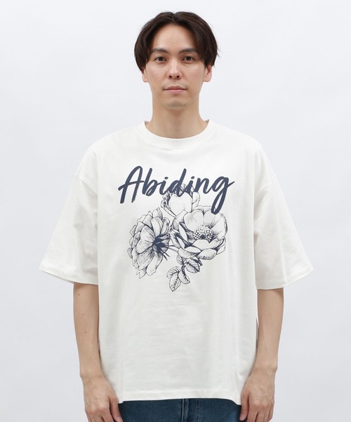 LAKOLE（ラコレ）の「ラインフラワープリントＴ / 122077（Tシャツ/カットソー・メンズ・ホワイト/ブラック/ブルー・X-LARGE/LARGE/MEDIUM）」の7枚目の写真