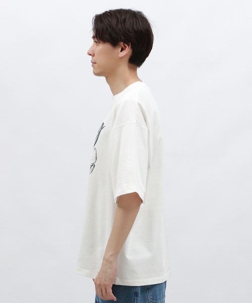 LAKOLE（ラコレ）の「ラインフラワープリントＴ / 122077（Tシャツ/カットソー・メンズ・ホワイト/ブラック/ブルー・X-LARGE/LARGE/MEDIUM）」の8枚目の写真