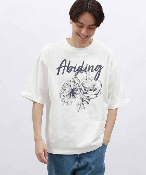 セール】ラインフラワープリントT / 122077（Tシャツ