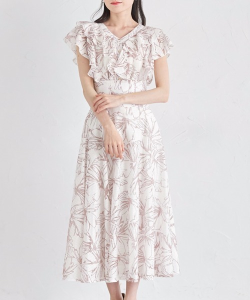 tocco closet(トッコ クローゼット)の「【S・Mサイズ展開】フラワーチェックレースラッフルフリルブラウス(シャツ/ブラウス・レディース・ピンク/オフホワイト/ブルー・M/S)」の18枚目の写真
