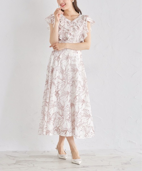 tocco closet(トッコ クローゼット)の「【S・Mサイズ展開】フラワーチェックレースラッフルフリルブラウス(シャツ/ブラウス・レディース・ピンク/オフホワイト/ブルー・M/S)」の22枚目の写真