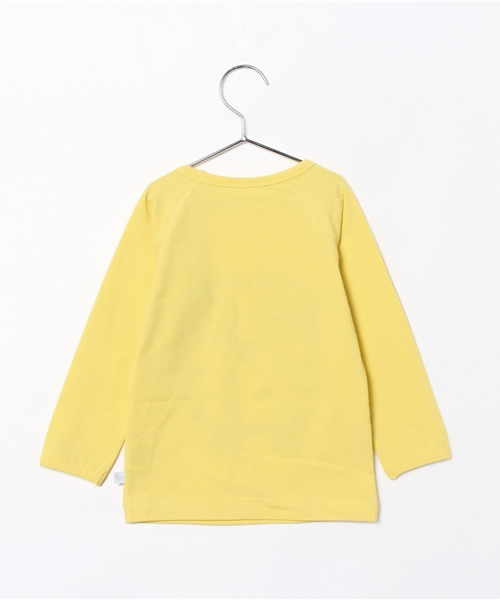 こどまーく(コドマーク)の「オウルプリント長袖Tシャツ(Tシャツ/カットソー・キッズ・イエロー/ターコイズブルー・6-8Y/4Y/1Y/2Y/3Y)」の3枚目の写真