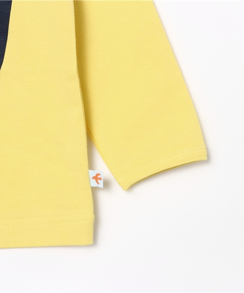 こどまーく(コドマーク)の「オウルプリント長袖Tシャツ(Tシャツ/カットソー・キッズ・イエロー/ターコイズブルー・6-8Y/4Y/1Y/2Y/3Y)」の5枚目の写真