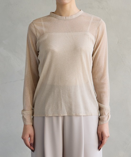 AIMER（エメ）の「プチハイネックラメトップス（Tシャツ/カットソー・レディース・ゴールド/シルバー・MEDIUM/LARGE）」の18枚目の写真