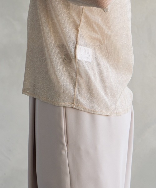 AIMER（エメ）の「プチハイネックラメトップス（Tシャツ/カットソー・レディース・ゴールド/シルバー・MEDIUM/LARGE）」の14枚目の写真