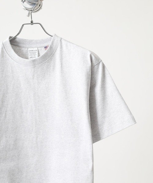 CROSS & STITCH(クロスステッチ)の「CROSS & STITCH 8.1オンス ヘビーウェイト USAコットン 半袖Tシャツ(Tシャツ/カットソー・メンズ・ホワイト/ブラック/カーキ/ナチュラル/ダークグリーン/ネイビー/アッシュ/スミクロ・M/L/XL/S/XXL)」の4枚目の写真