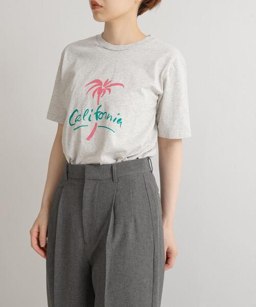 MIXTA(ミクスタ)の「Mixta PALMTREE T-SHIRTS(Tシャツ/カットソー・レディース・グレー系その他/オレンジ系その他・ONE)」の2枚目の写真