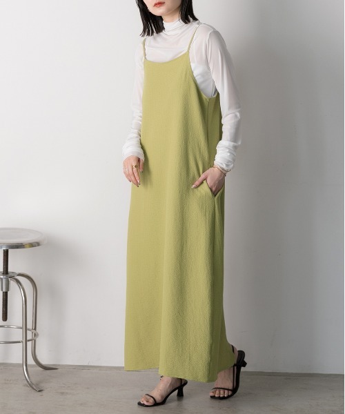 ad thie(アドティエ)の「Iラインシルエット マキシキャミワンピース(ワンピース・レディース・ブラック/オフホワイト/ライトグリーン・FREE)」の17枚目の写真