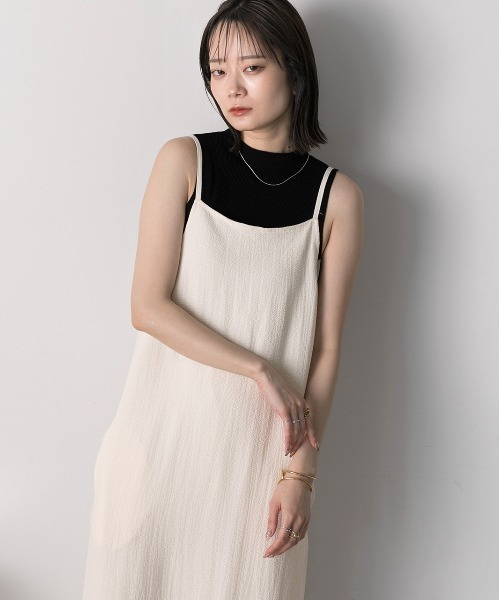 ad thie(アドティエ)の「Iラインシルエット マキシキャミワンピース(ワンピース・レディース・ブラック/オフホワイト/ライトグリーン・FREE)」の21枚目の写真