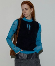 Fox Cashmere Knit Vest/フォックスカシミアニットベスト【MAISON SPECIAL/メゾンスペシャル】