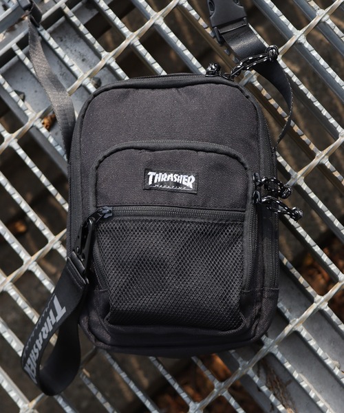 THRASHER（スラッシャー）の「【THRASHER/スラッシャー】カナビラキーホルダー付き ミニショルダーバッグ/ショルダーバッグ（ショルダーバッグ・メンズ・ブラック・FREE）」の9枚目の写真