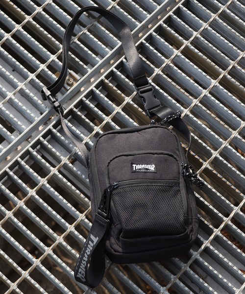 THRASHER（スラッシャー）の「【THRASHER/スラッシャー】カナビラキーホルダー付き ミニショルダーバッグ/ショルダーバッグ（ショルダーバッグ・メンズ・ブラック・FREE）」の7枚目の写真