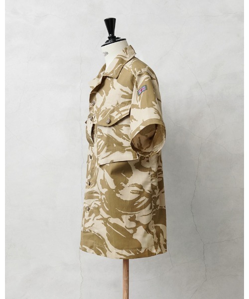 MILITARY(ミリタリー)の「WAIPER.inc 実物 新品 デッドストック イギリス軍 リメイク TROPICAL COMBAT S/S シャツ(シャツ/ブラウス・メンズ・ブラウン系カモフラージュ・1/4/6/8/9/5/7)」の8枚目の写真