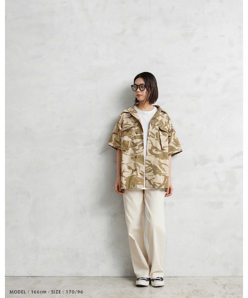 MILITARY(ミリタリー)の「WAIPER.inc 実物 新品 デッドストック イギリス軍 リメイク TROPICAL COMBAT S/S シャツ(シャツ/ブラウス・メンズ・ブラウン系カモフラージュ・1/4/6/8/9/5/7)」の6枚目の写真