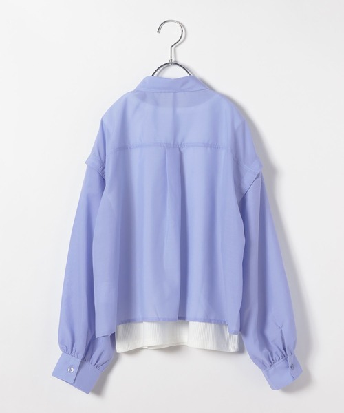 GLOBAL WORK（グローバルワーク）の「タンクセット肩あきシアーシャツ/130976（シャツ/ブラウス・キッズ・オフホワイト/サックスブルー・130cm/140cm/150cm/160cm）」の22枚目の写真