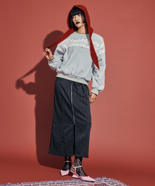 uyu.(ウユ)の「フロントジップストライプキャミワンピース【uyu./ウユ】(ワンピース・レディース・ブラック/グレー/ネイビー・FREE)」の18枚目の写真