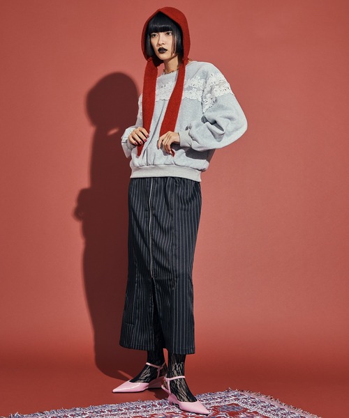 uyu.(ウユ)の「フロントジップストライプキャミワンピース【uyu./ウユ】(ワンピース・レディース・ブラック/グレー/ネイビー・FREE)」の16枚目の写真