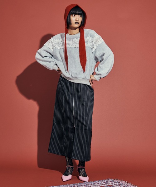 uyu.(ウユ)の「フロントジップストライプキャミワンピース【uyu./ウユ】(ワンピース・レディース・ブラック/グレー/ネイビー・FREE)」の15枚目の写真