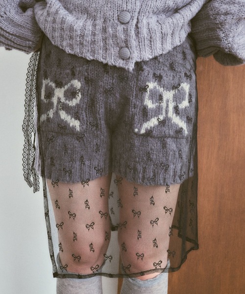 poiregnee（ポワニェ）の「［select］レースラップスカート（スカート・レディース・ブラック/ホワイト・FREE）」の4枚目の写真