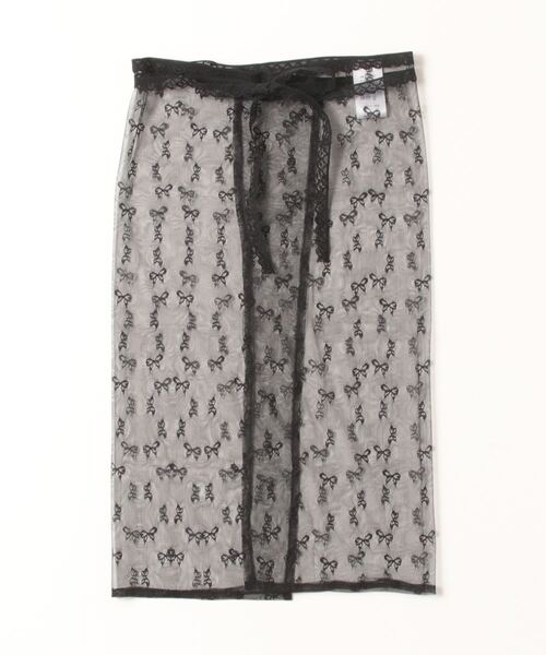 poiregnee（ポワニェ）の「［select］レースラップスカート（スカート・レディース・ブラック/ホワイト・FREE）」の9枚目の写真