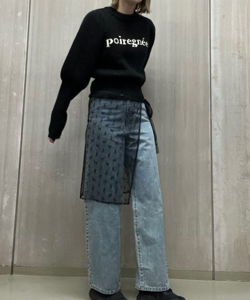 poiregnee（ポワニェ）の「［select］レースラップスカート（スカート・レディース・ブラック/ホワイト・FREE）」の12枚目の写真