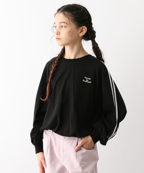 GLOBAL WORK（グローバルワーク）の「ヘビロッTEEドロスト長袖/132537（Tシャツ/カットソー・キッズ・ブラック/オフホワイト/ホワイト系その他/ブラック系その他・130cm/140cm/150cm/160cm）」の9枚目の写真