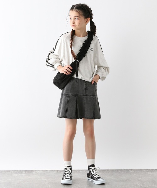 GLOBAL WORK（グローバルワーク）の「ヘビロッTEEドロスト長袖/132537（Tシャツ/カットソー・キッズ・ブラック/オフホワイト/ホワイト系その他/ブラック系その他・130cm/140cm/150cm/160cm）」の8枚目の写真