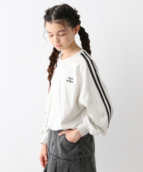 GLOBAL WORK（グローバルワーク）の「ヘビロッTEEドロスト長袖/132537（Tシャツ/カットソー・キッズ・ブラック/オフホワイト/ホワイト系その他/ブラック系その他・130cm/140cm/150cm/160cm）」の5枚目の写真