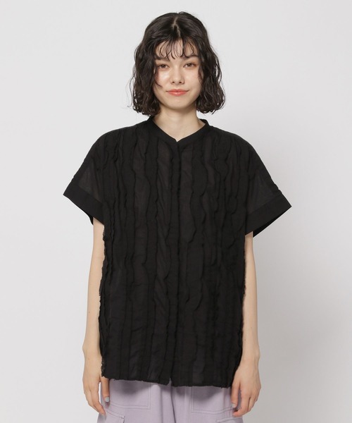 niko and...(ニコアンド)の「ノーカラーテープブラウス(シャツ/ブラウス・レディース・オフホワイト/イエロー/ブラック・FREE)」の11枚目の写真