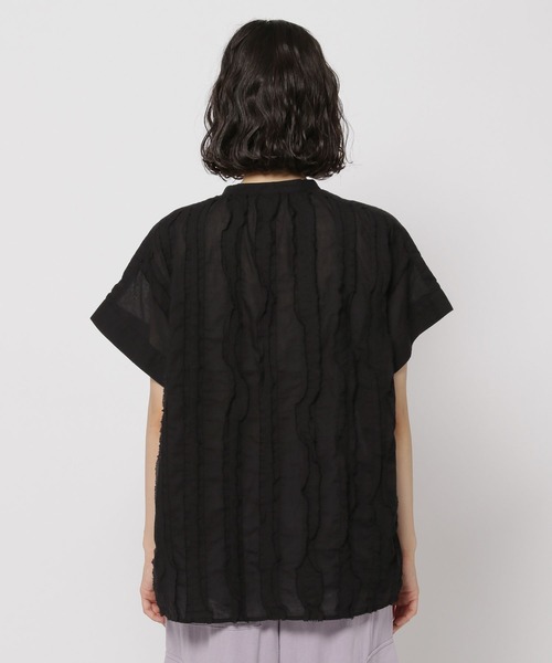 niko and...(ニコアンド)の「ノーカラーテープブラウス(シャツ/ブラウス・レディース・オフホワイト/イエロー/ブラック・FREE)」の13枚目の写真