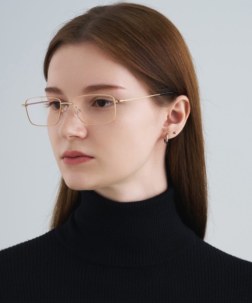 NUEF （ヌエフ）の「ユニセックス対応/NUEF/seize16/スクエア眼鏡（メガネ・レディース・シルバー/ゴールド・FREE）」の4枚目の写真